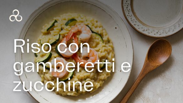 Risotto con gamberetti e zucchine